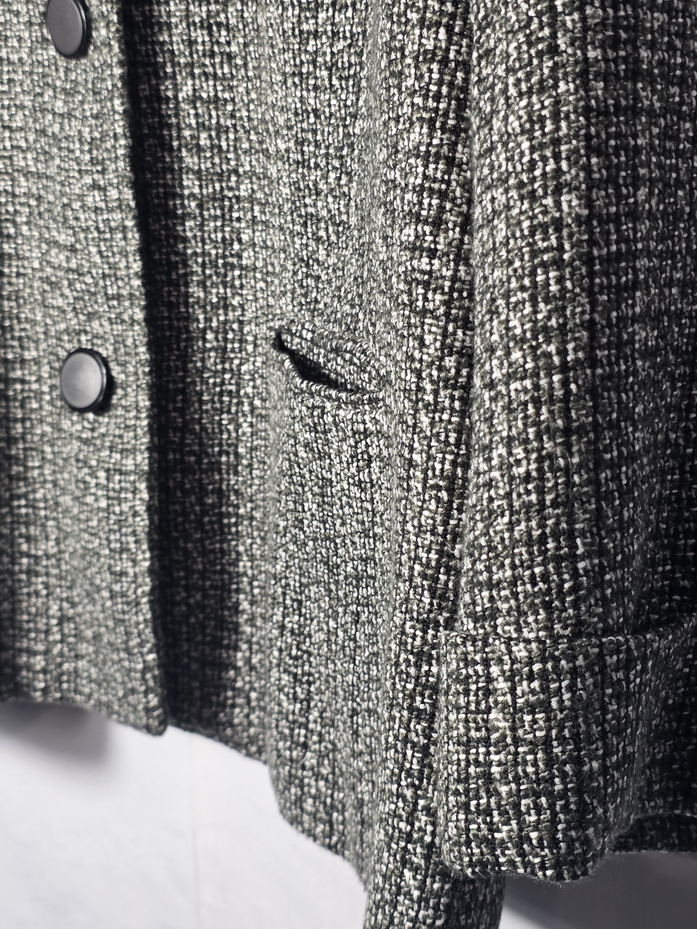 JM Collection Black and White Bouclé Blazer Vintage Y2K - Picture 3 of 7